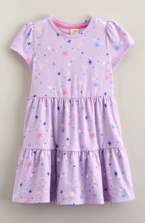 Kids' Short Sleeve Tiered Dress