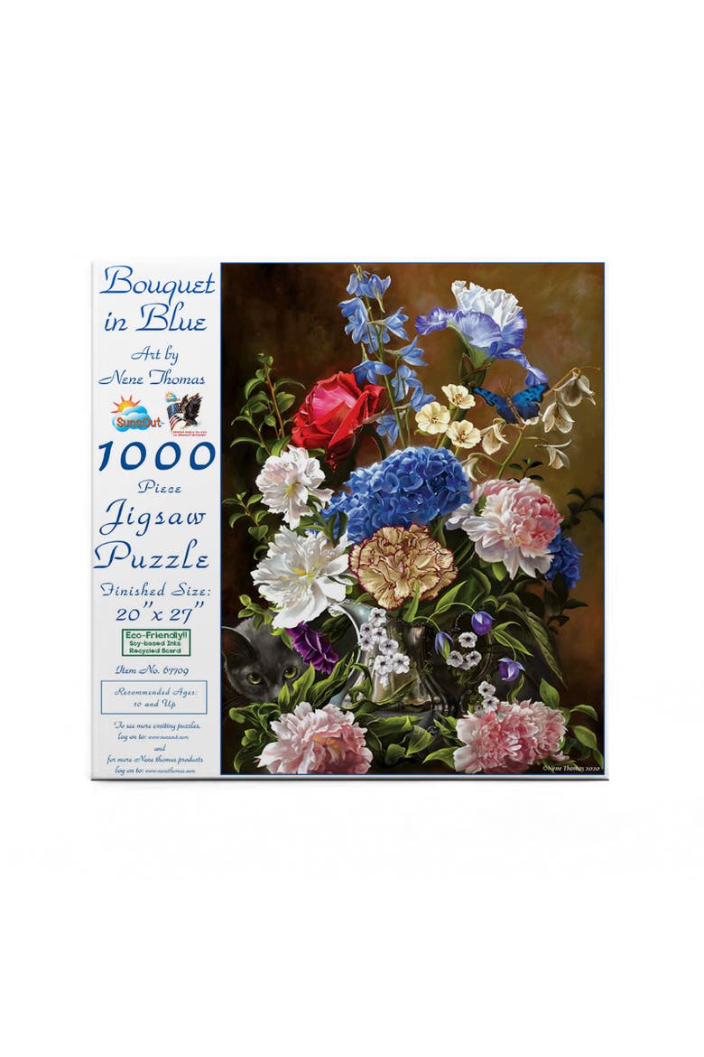 Bouquet in Blue 1000 piece Jigsaw Puzzle for Adults, Alternate, color, Multicolor