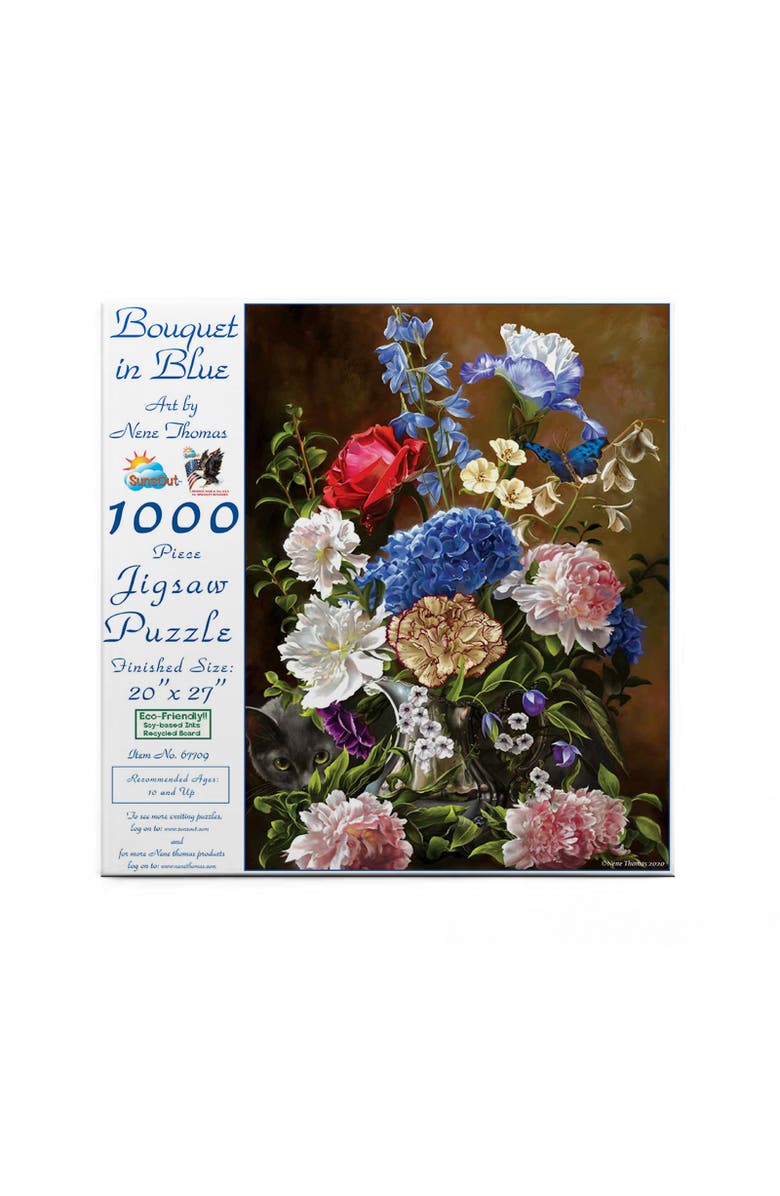 Sunsout Bouquet in Blue 1000 piece Jigsaw Puzzle for Adults, Alternate, color, Multicolor