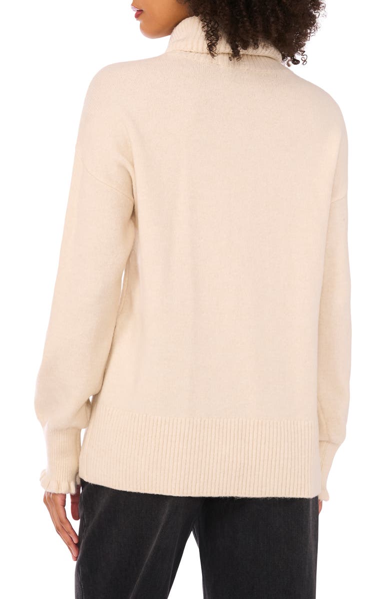 1.STATE Bow Turtleneck Sweater, Alternate, color, Birch