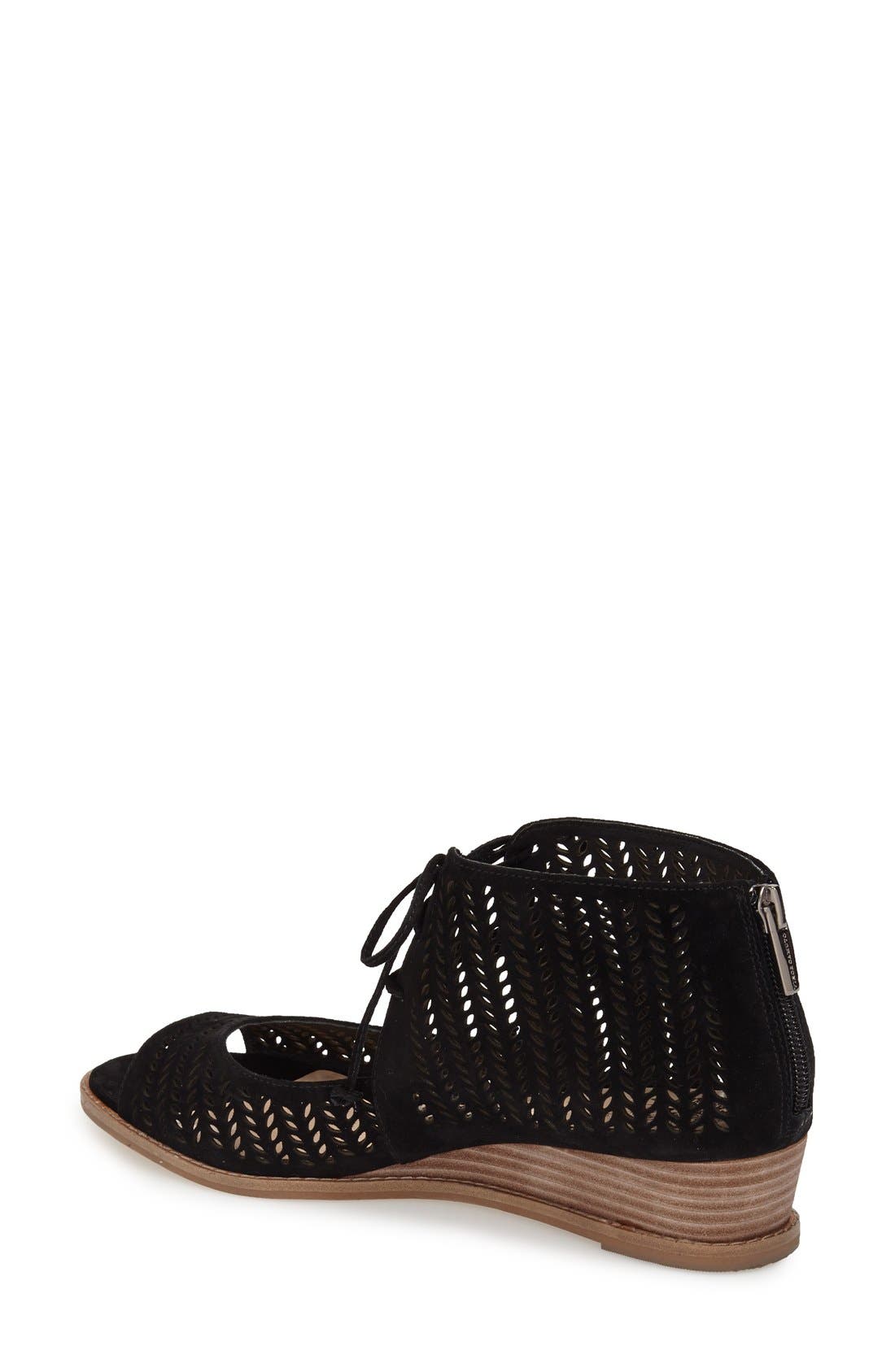 Vince Camuto 'Remme' Cutout Lace-Up Wedge Sandal, Alternate, color, 