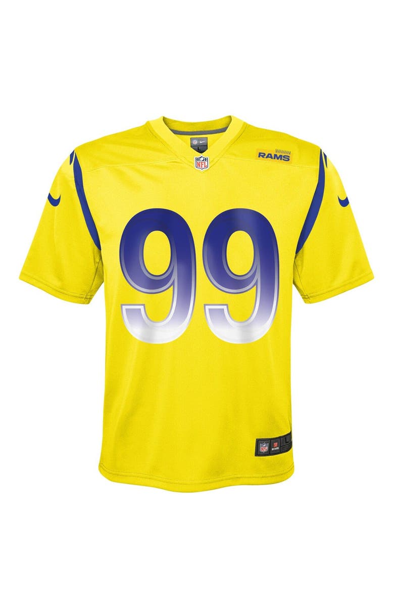 Nike Youth Nike Aaron Donald Gold Los Angeles Rams Inverted Game Jersey, Alternate, color,