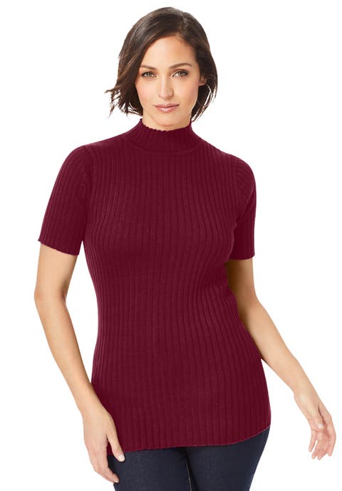 Rib Mockneck Sweater (Plus)