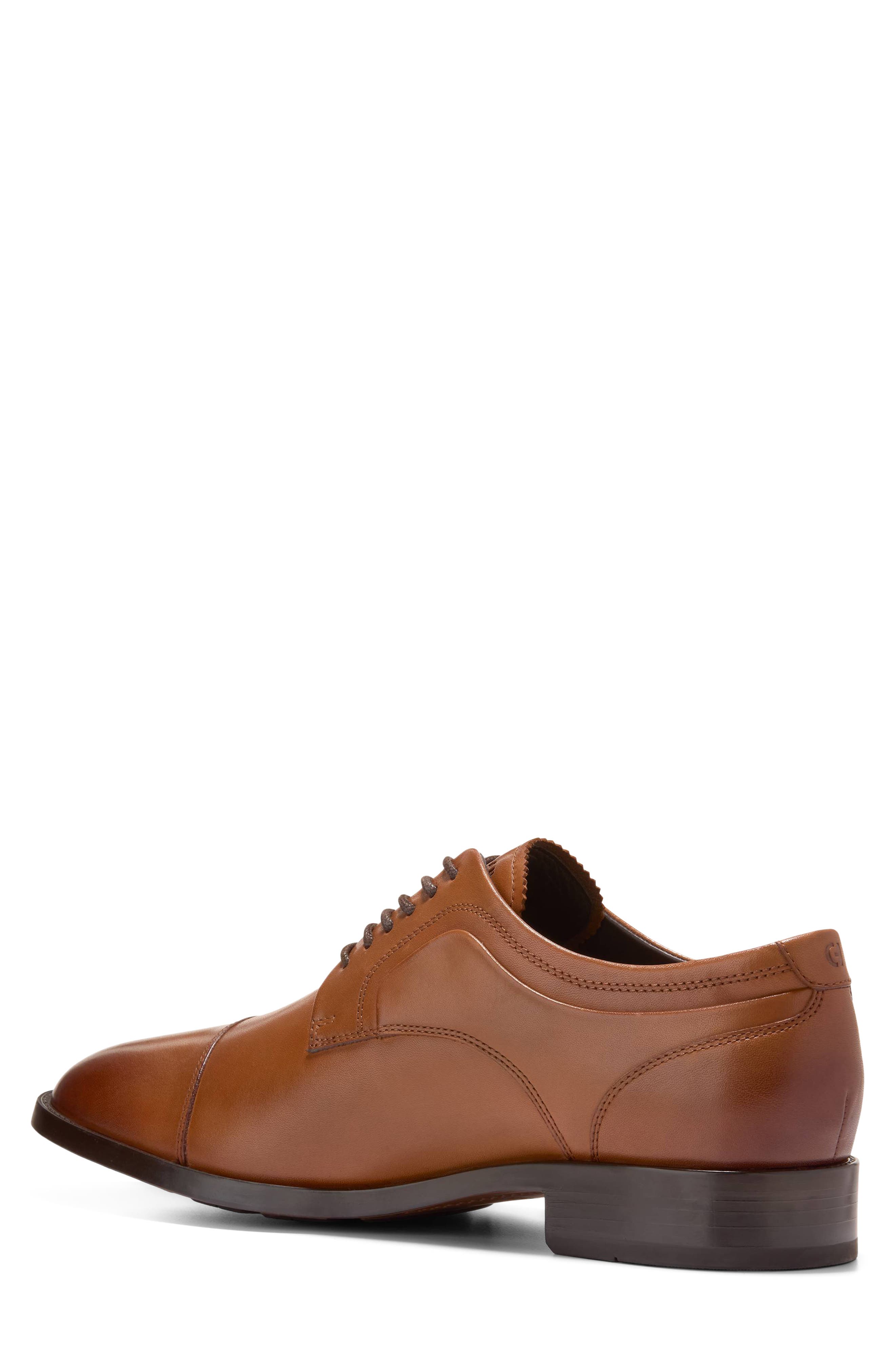 Barton Grand Leather Cap Toe Oxford, Alternate, color, BRITISH TAN / DEMITASSE