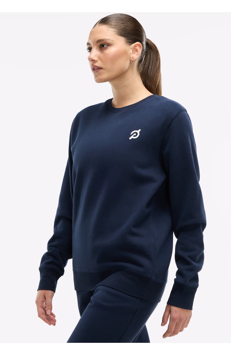 Peloton Soft Fleece Crewneck Sweatshirt, Alternate, color, Deep Navy