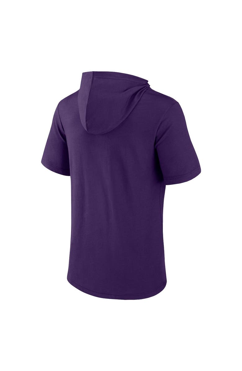 FANATICS Men's Fanatics Branded Purple Baltimore Ravens Offensive Strategy Short Sleeve Pullover Hoodie, Alternate, color,