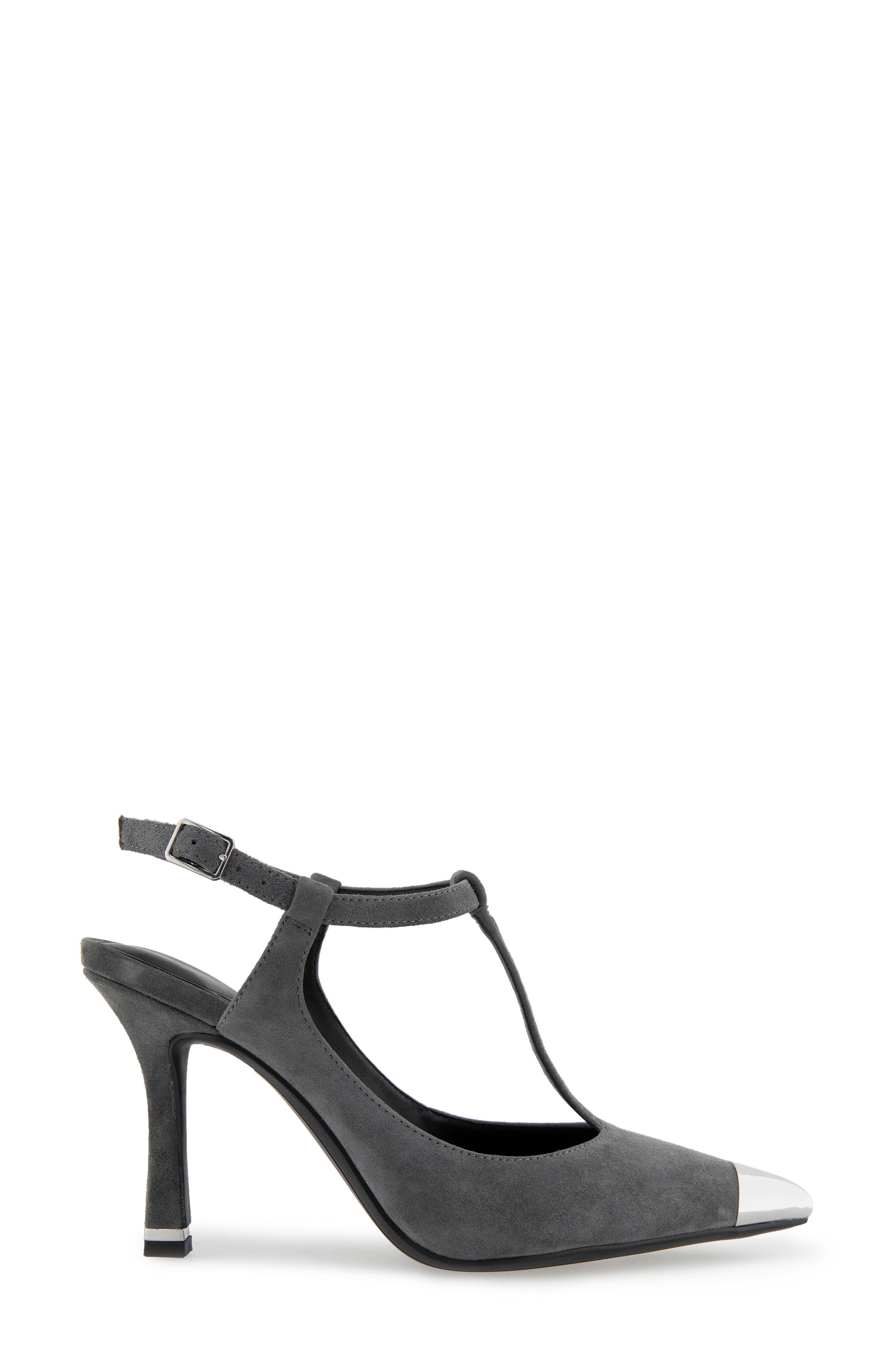 Kenneth Cole Romi T-Strap Pump, Alternate, color, Dark Grey Suede