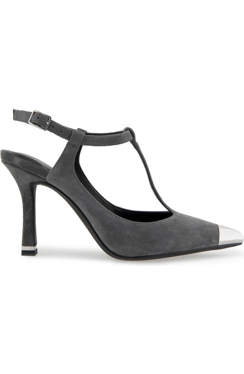 Kenneth Cole Romi T-Strap Pump, Alternate, color, Dark Grey Suede