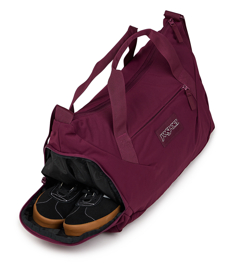 Jansport Recharge Gym Bag Medium, Alternate, color, Cherry Lacquer