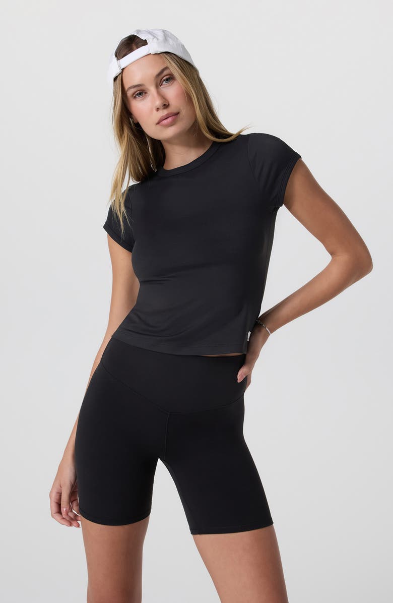 Vuori Halo Baby Tee, Alternate, color, Solid Black