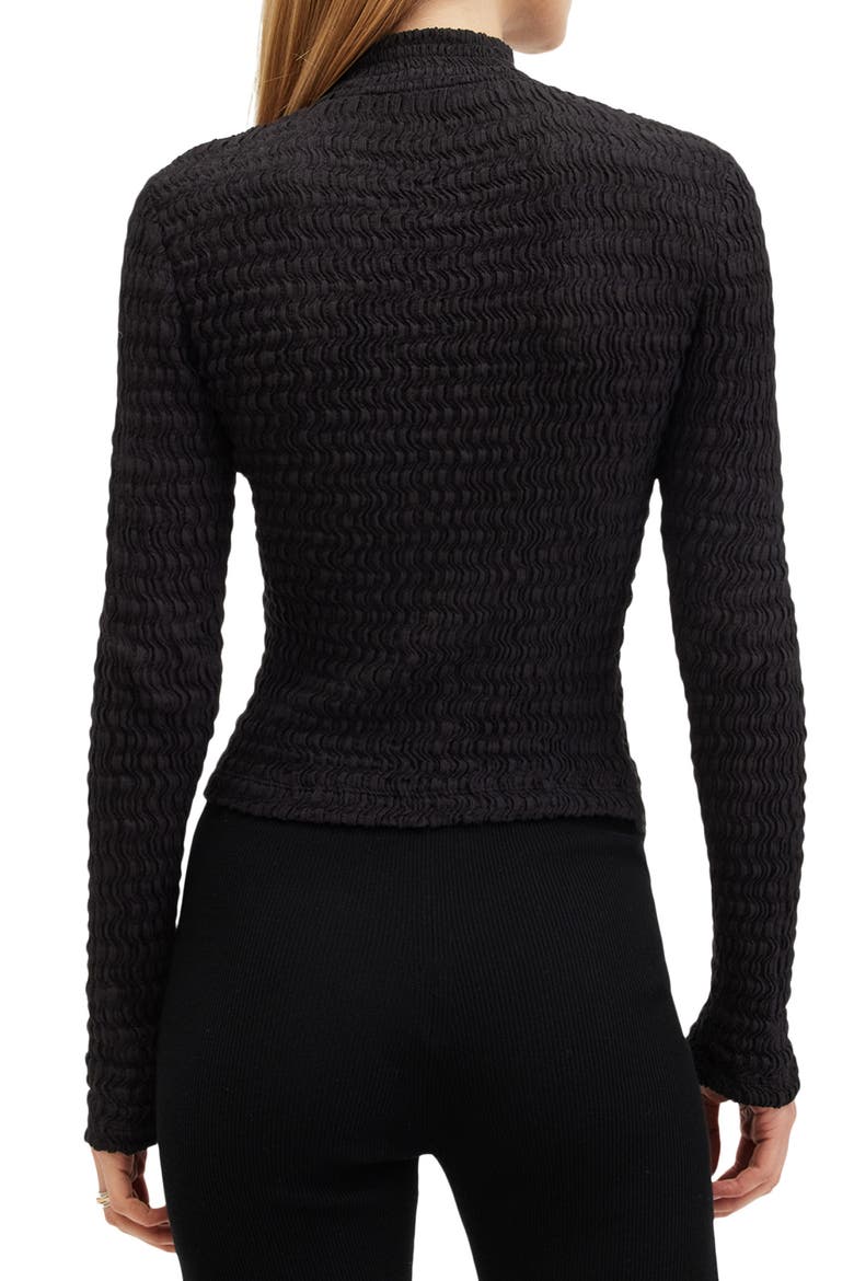 Connie Francesco Long Sleeve Top, Alternate, color, BLACK