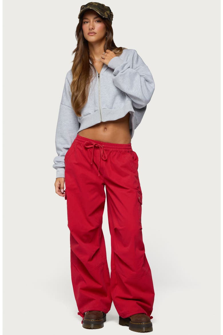 Paskal Twill Baggy Parachute Pants, Alternate, color, RED