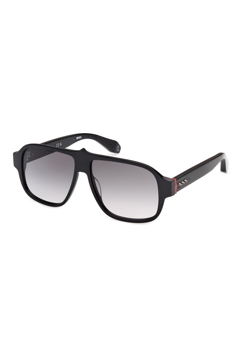 59mm Navigator Sunglasses, Alternate, color, BLACK/ GUNMETAL/ BILAYER BLACK