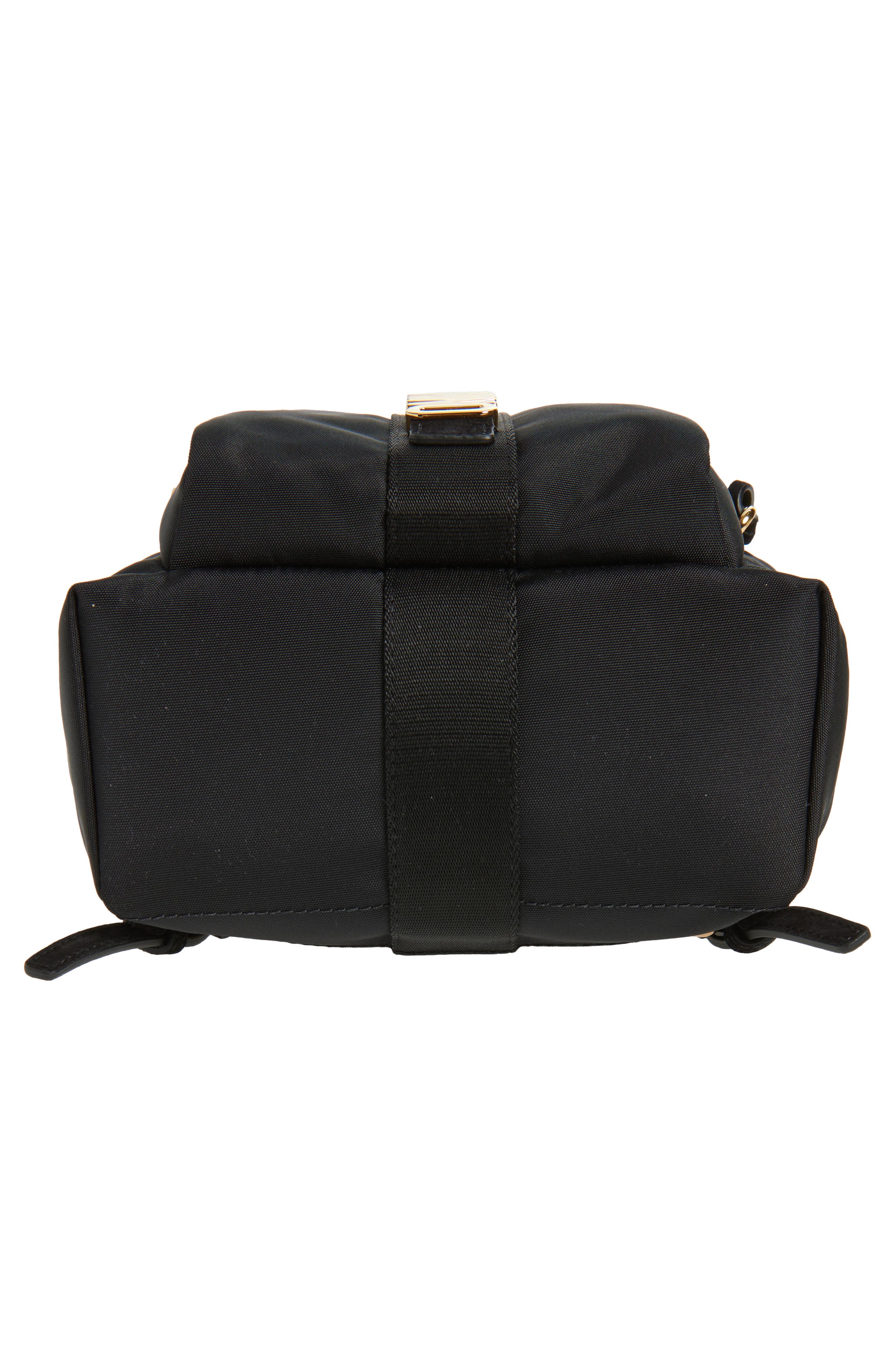 Moschino Carry Me Media Media Backpack, Alternate, color, Black/ Black Galvanic