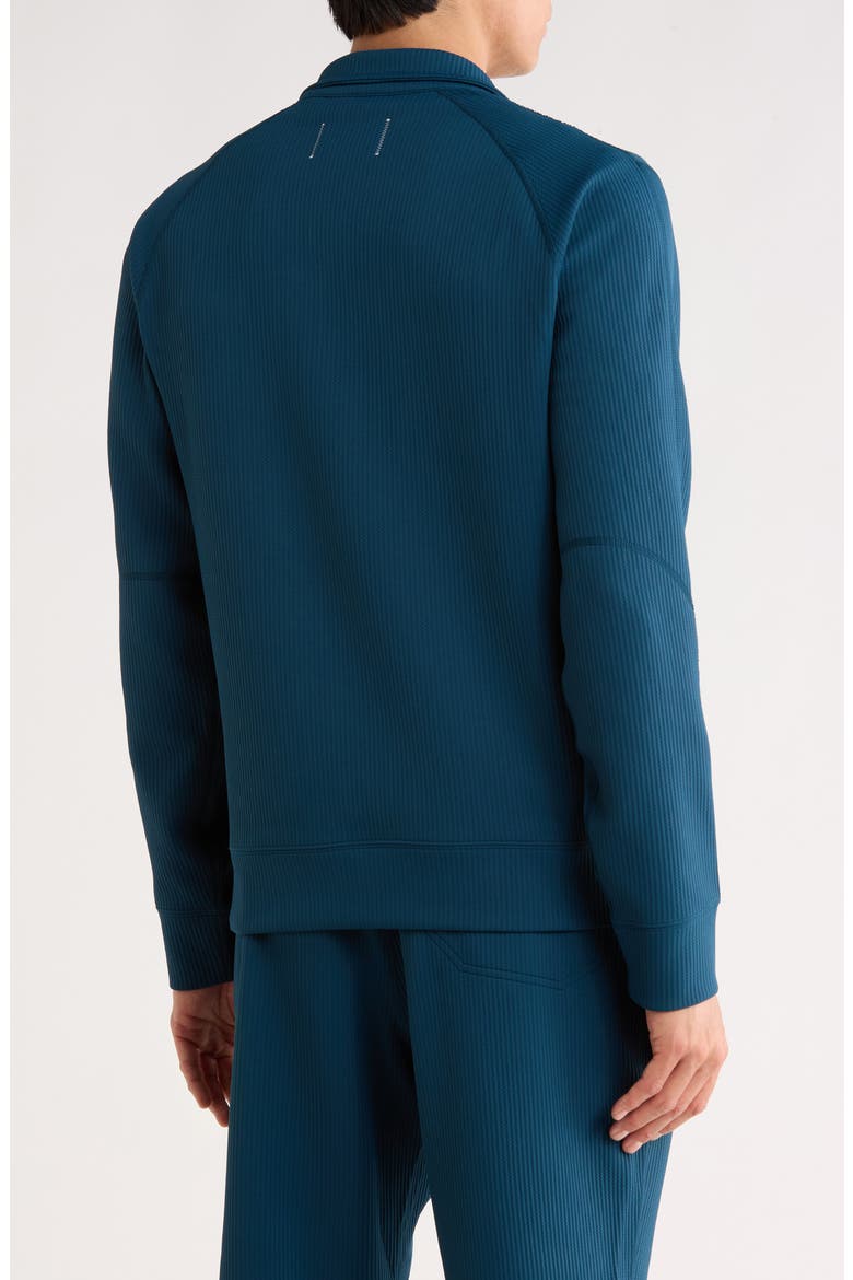 Double Knit Slim Quarter Zip Sweatshirt, Alternate, color, ATLANTIC