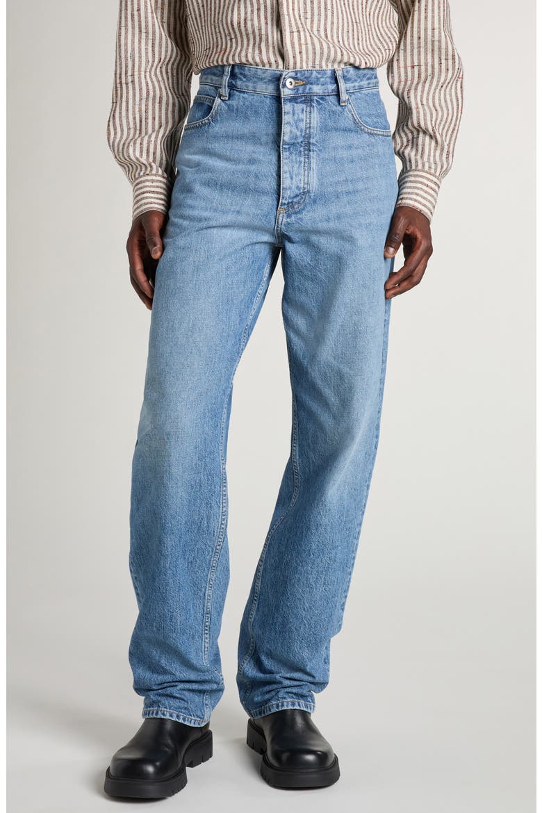 Straight Leg Jeans, Main, color, 4715 MID BLUE
