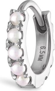 MARIA TASH Freshwater Pearl Eternity Single Hoop Earring