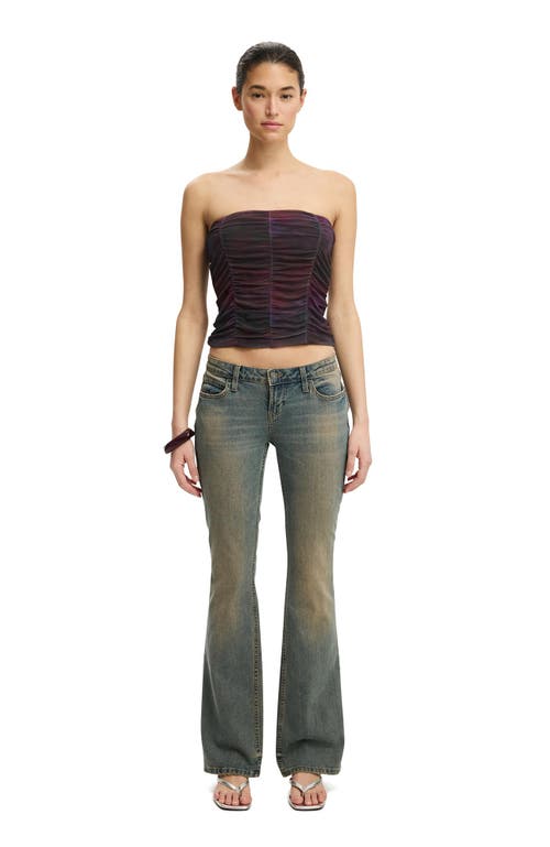 Cotton On Cara Corset Bandeau In Burgundy