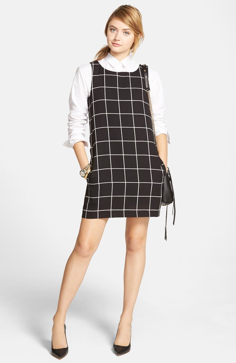 cupcakes and cashmere Plaid Shift Dress, Alternate, color, 