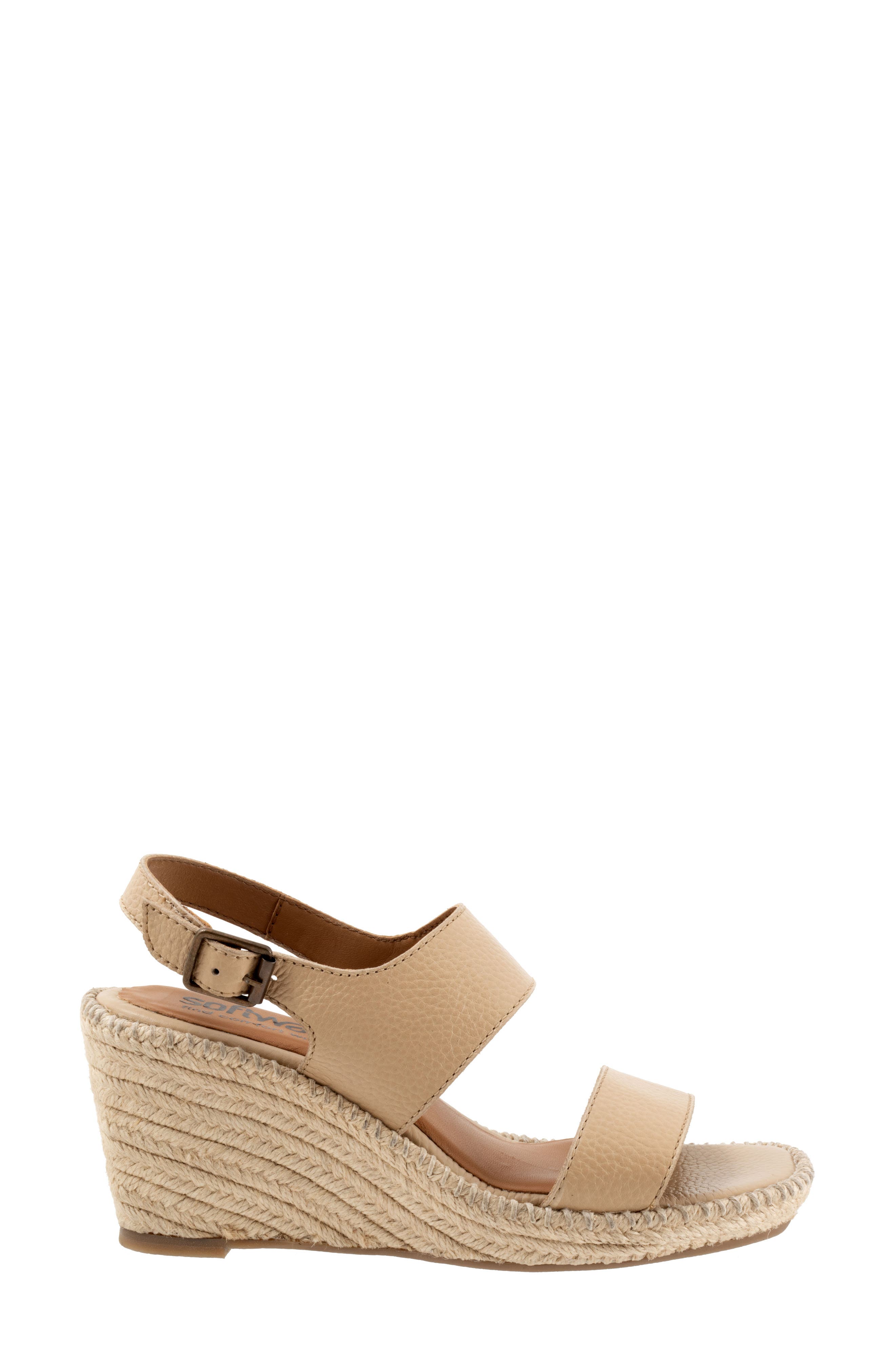 SoftWalk<sup>®</sup> Hartley Espadrille Wedge Sandal, Alternate, color, Beige