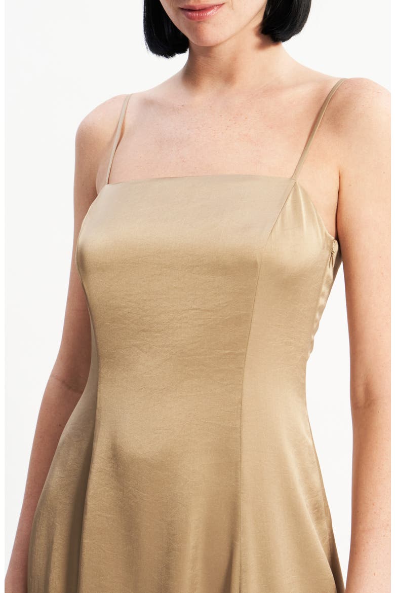 Cami Crushed Satin Dress, Alternate, color, MESA