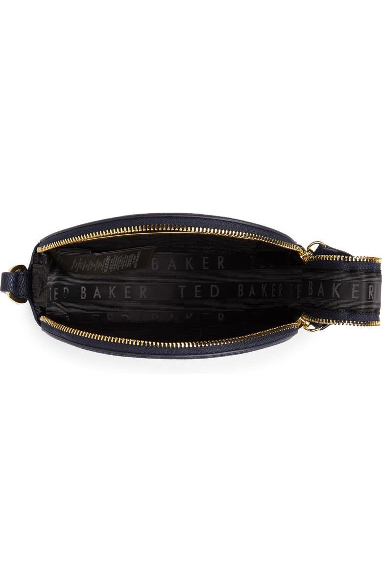 Ted Baker London Betrice Masquerade Faux Leather Crossbody Bag, Alternate, color, Navy