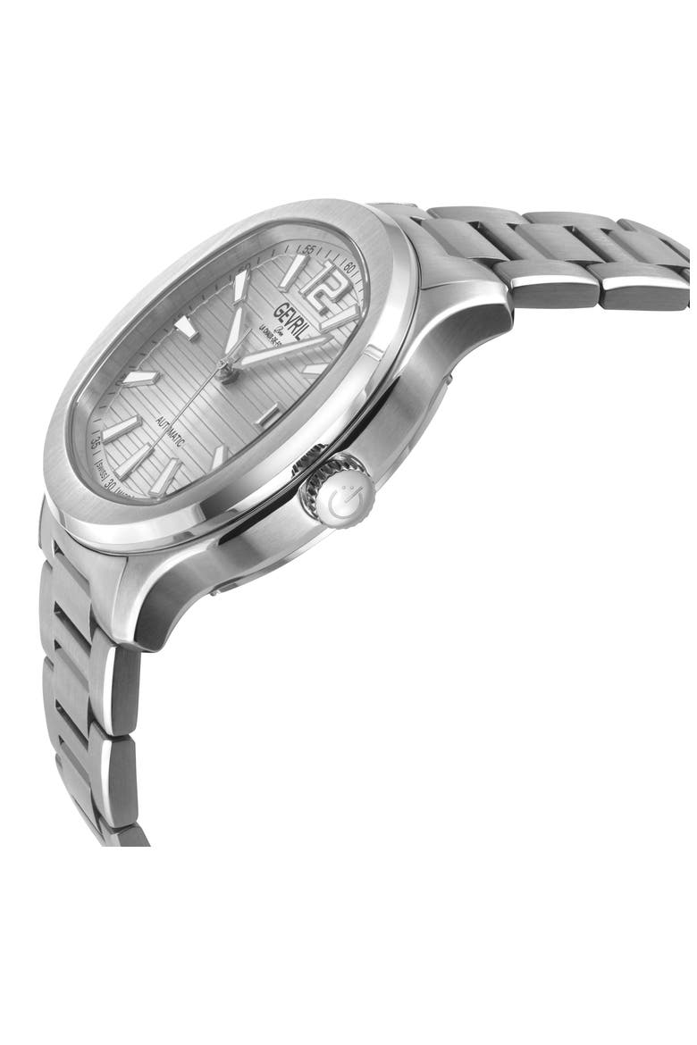 Stuyvesant Automatic Bracelet Watch, 42mm, Alternate, color, SILVER
