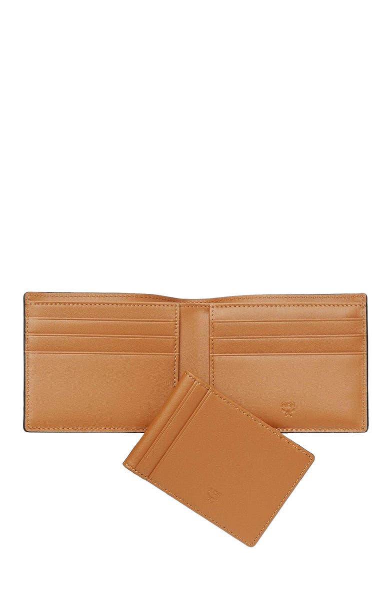 MCM Bifold Wallet with Card Case in Visetos Original, Alternate, color,