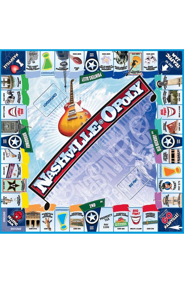 Late for the Sky Nashvilleopoly Monopoly Board Game, Alternate, color,