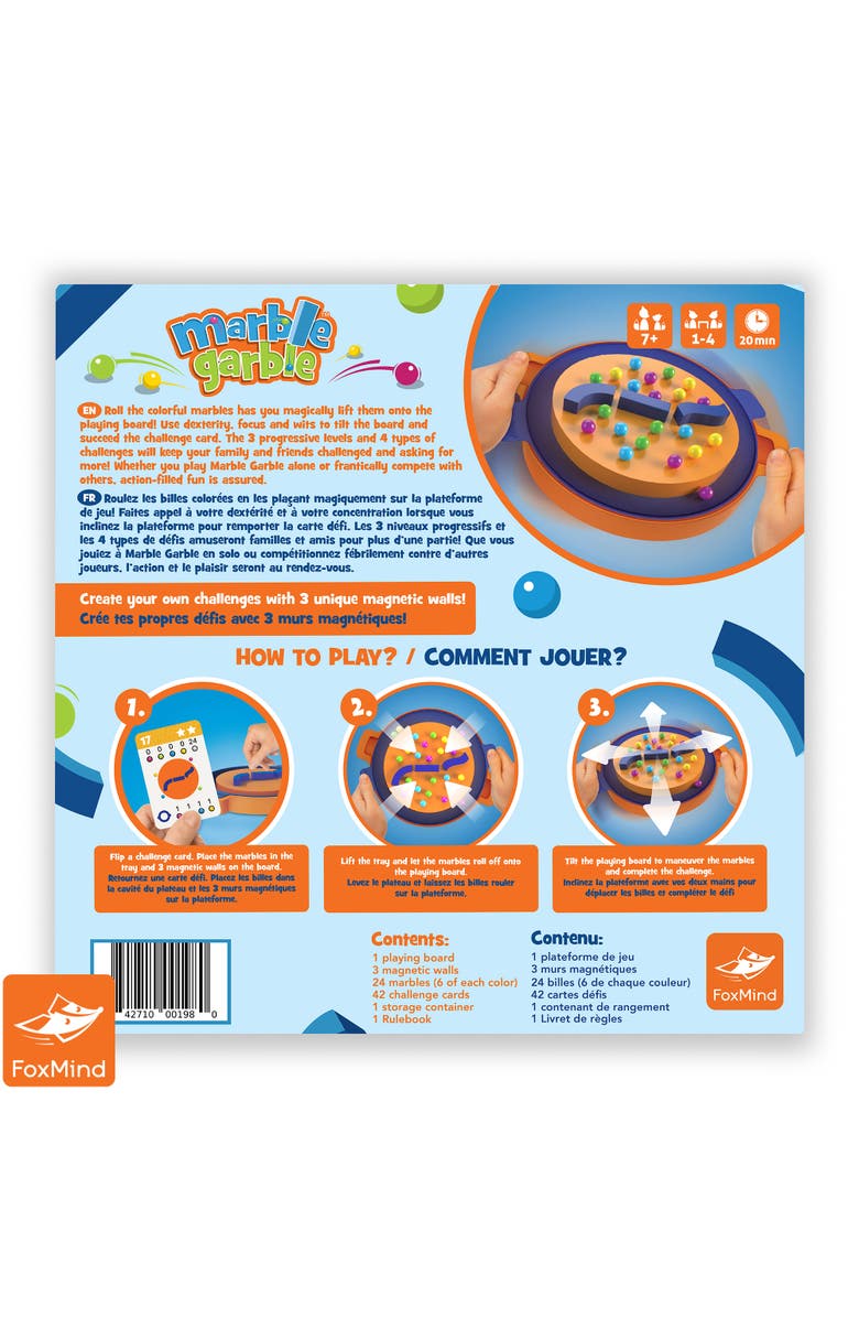 FoxMind Marble Garble Family Dexterity Game, Alternate, color, Multicolored