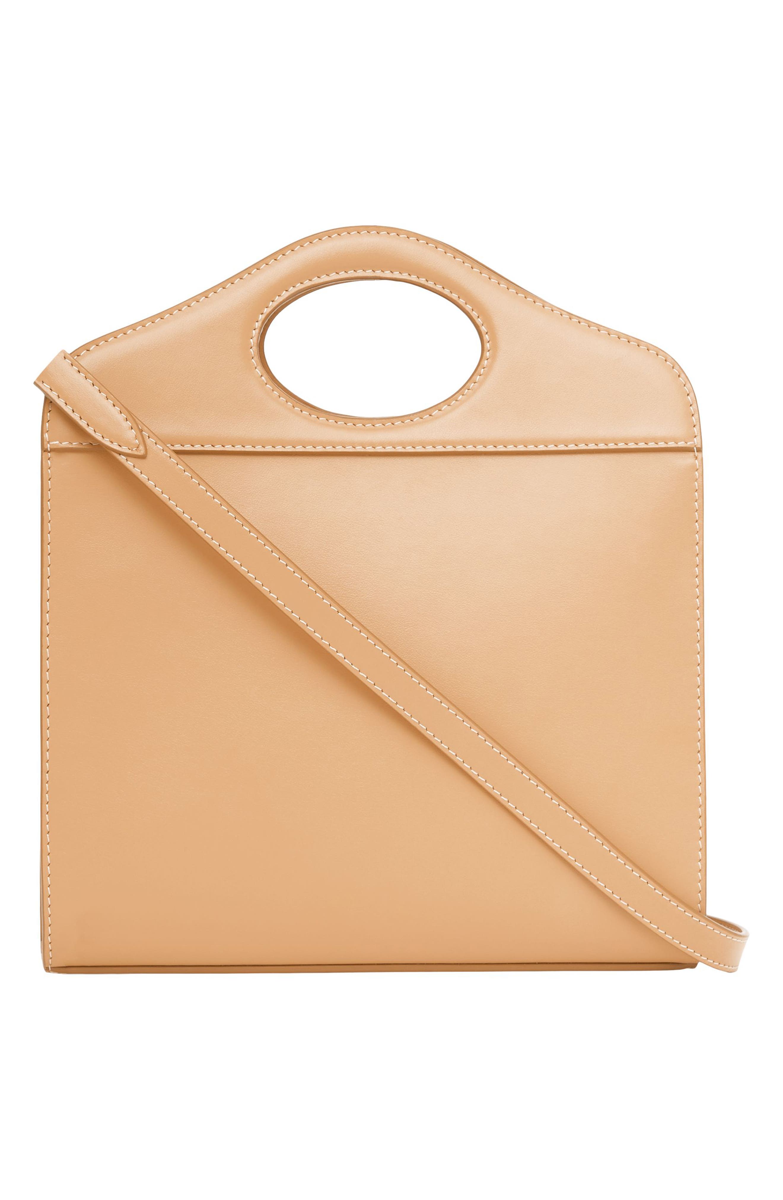 Burberry Mini Leather Pocket Bag, Alternate, color, 