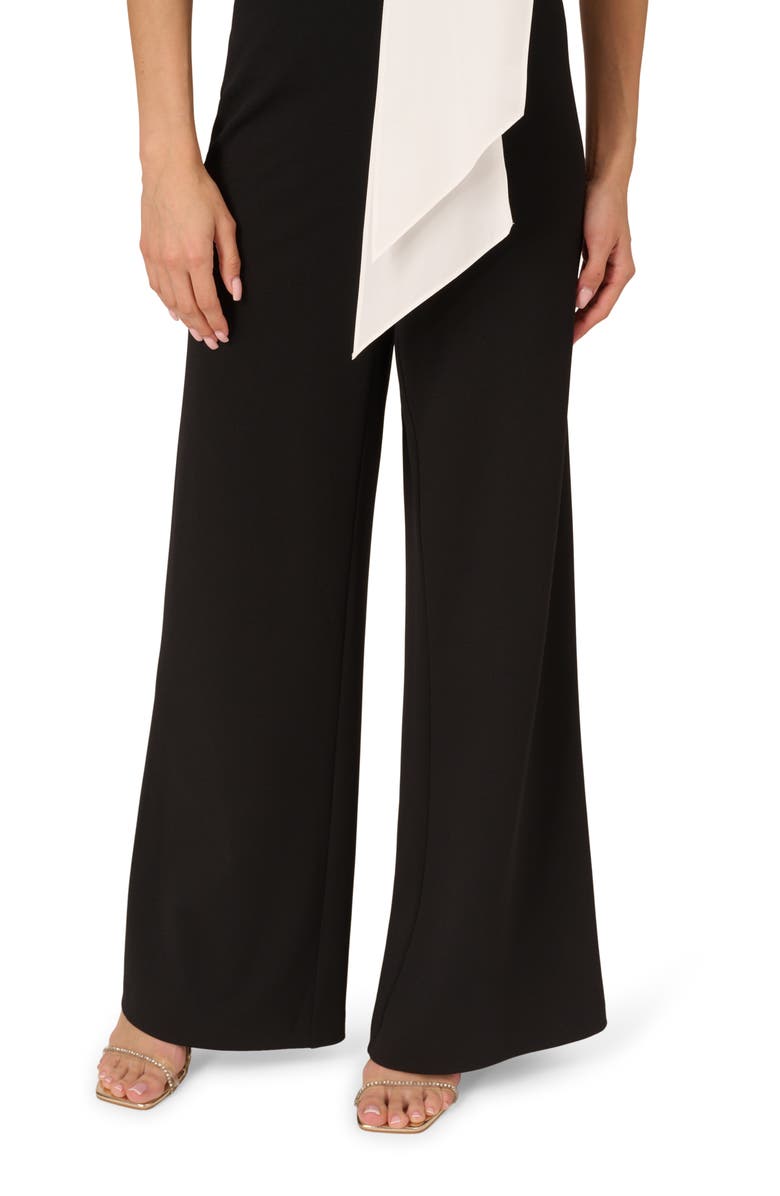 Adrianna Papell Strapless Taffeta & Crepe Jumpsuit, Alternate, color,