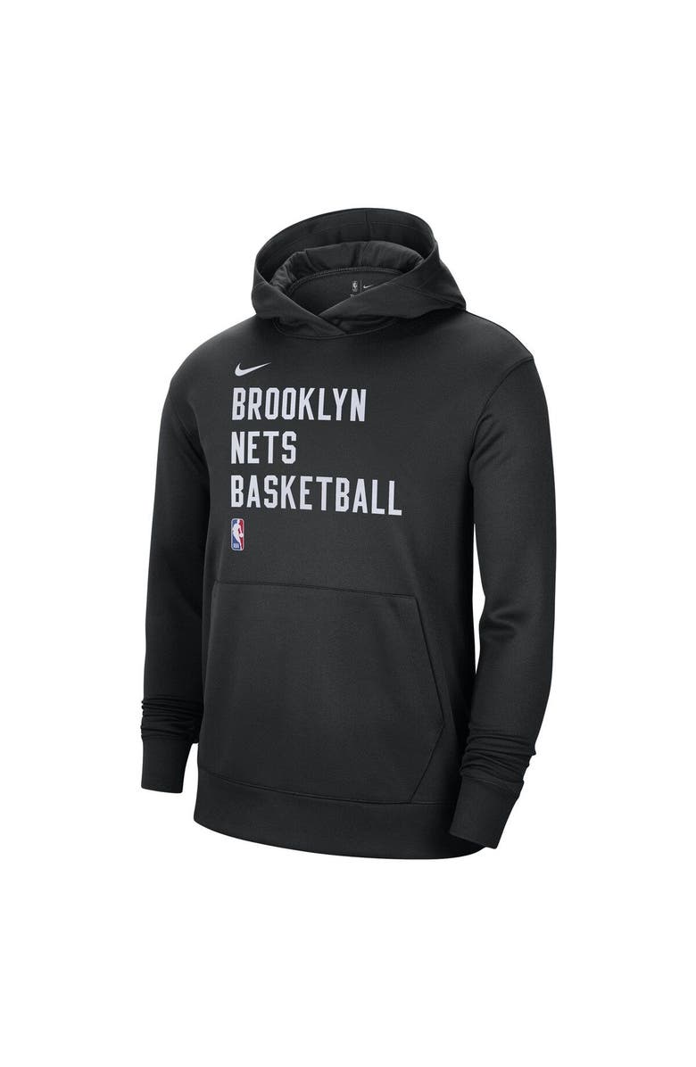 Nike Unisex Nike Black Brooklyn Nets 2023/24 Performance Spotlight On-Court Practice Pullover Hoodie, Alternate, color, Black