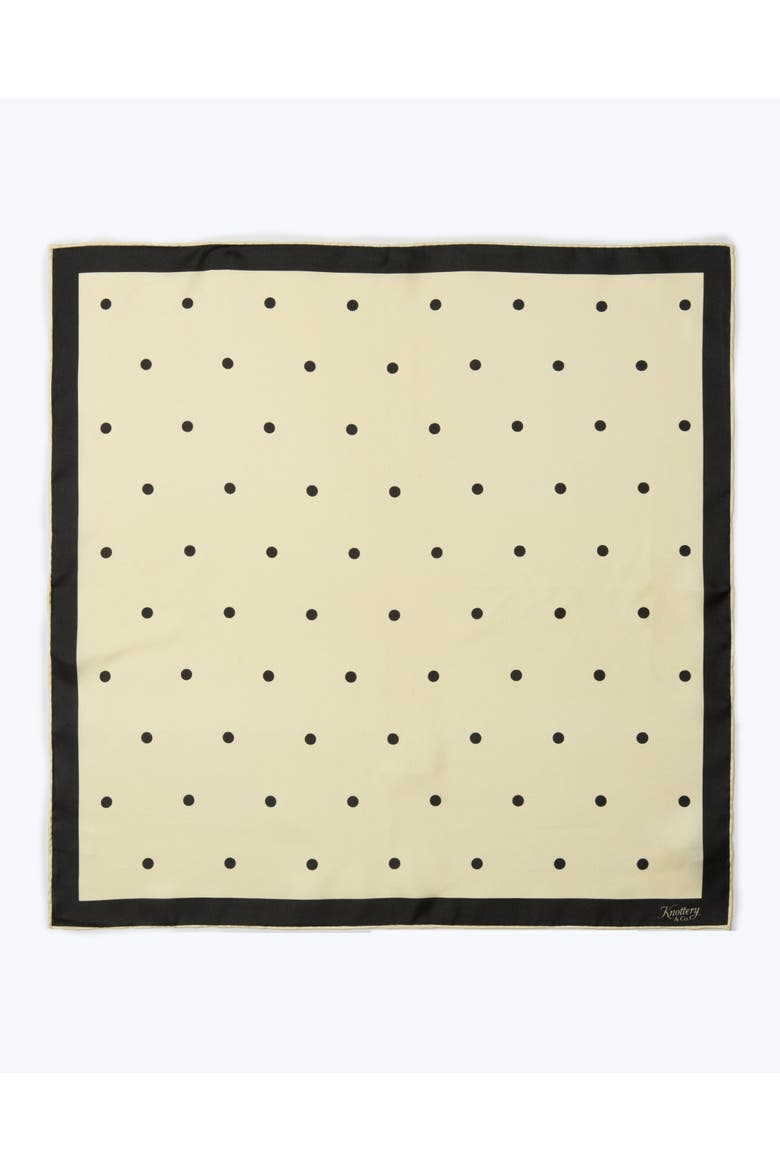 Dandy Dots Silk Bandana, Main, color, Yellow