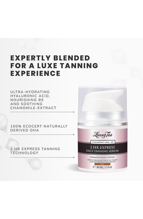 Loving Tan 2 Hr Express Face Tanning Serum In Dark