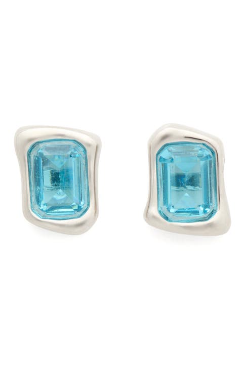 molten glass stud earrings