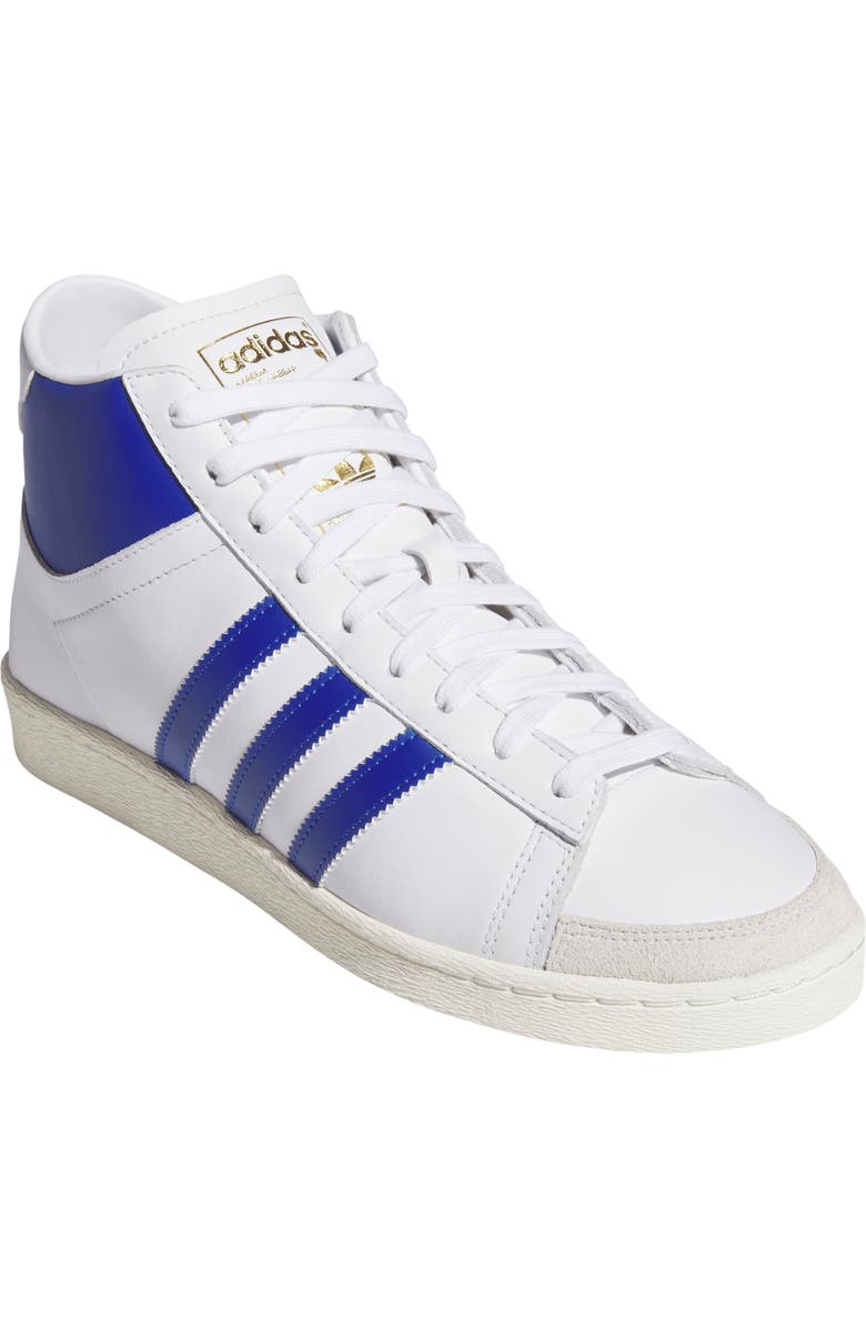 adidas Gender Inclusive Jabbar Hi Basketball Sneaker, Main, color, Cloud White/Blue / Off White