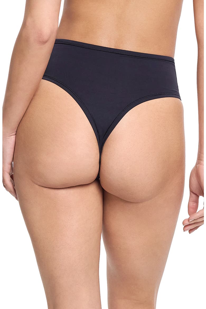 YourFit™ High Waist Thong, Alternate, color, BLACK
