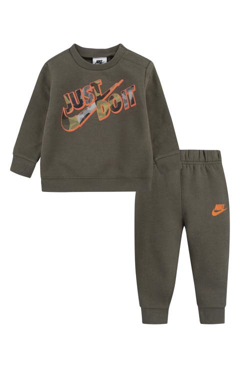 Just Do It Camo Fleece Sweatshirt & Joggers Set (Baby)