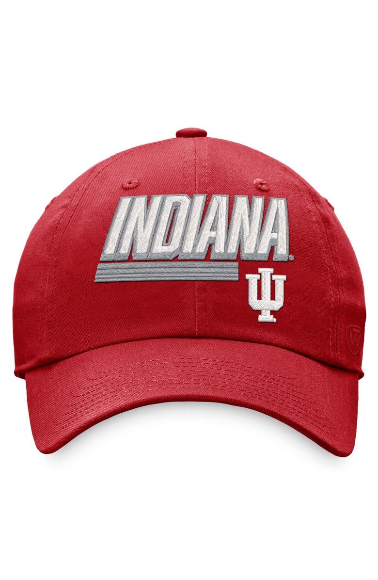 TOP OF THE WORLD Men's Top of the World Crimson Indiana Hoosiers Slice Adjustable Hat, Alternate, color, 