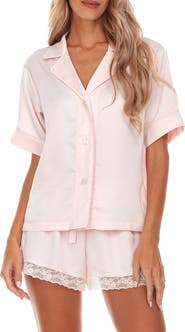 Flora Nikrooz Selena Satin Charmeuse Short Pajamas