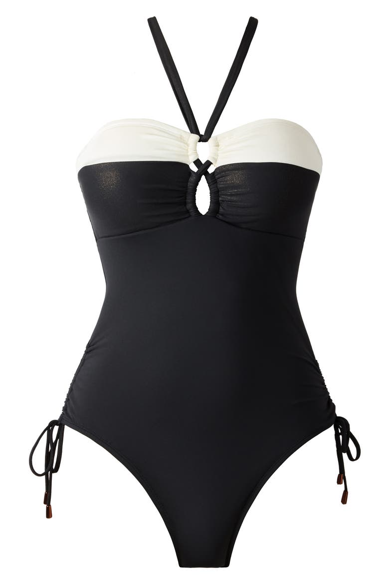 Block Party Anya One-Piece Swimsuit, Alternate, color, BLACK