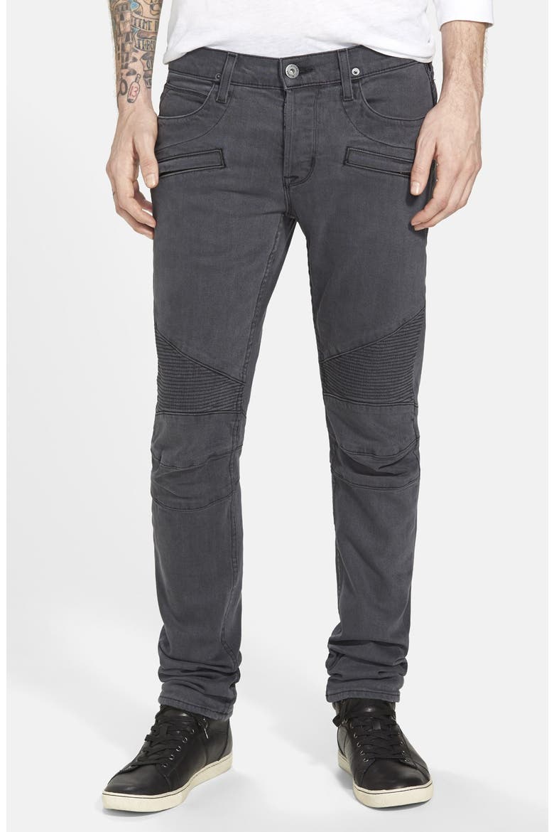 'Blinder' Skinny Fit Moto Jeans, Main, color, ABYSS
