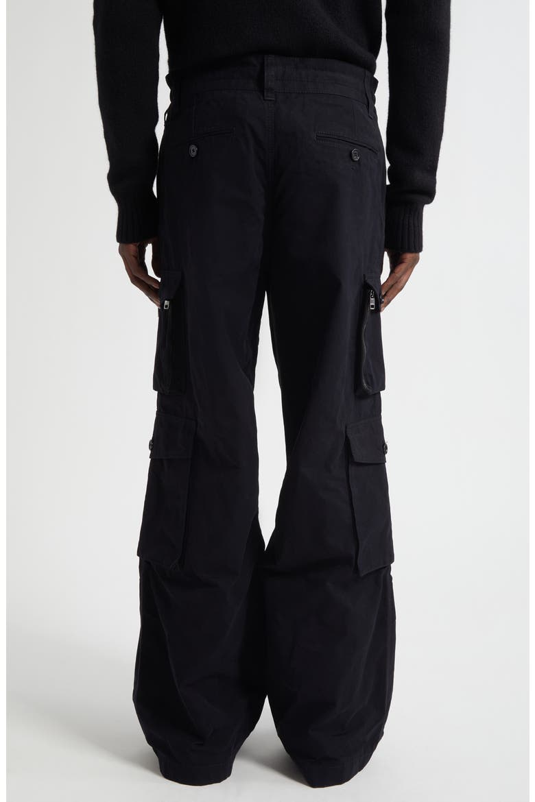 Faille Cargo Trousers, Alternate, color, N0000 NERO