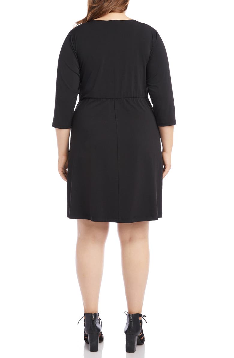 Karen Kane Faux Wrap Dress, Alternate, color, 