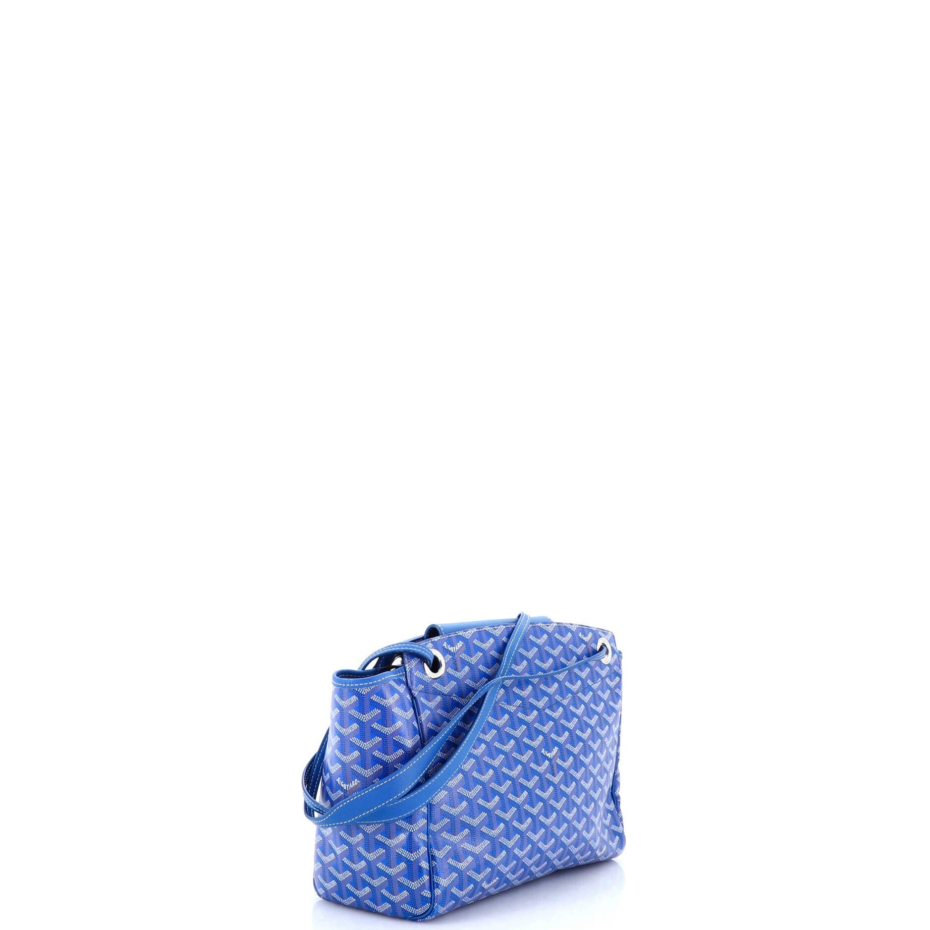 Pre-Owned Goyard Rouette Bag Coated Canvas PM, Alternate, color, Blue
