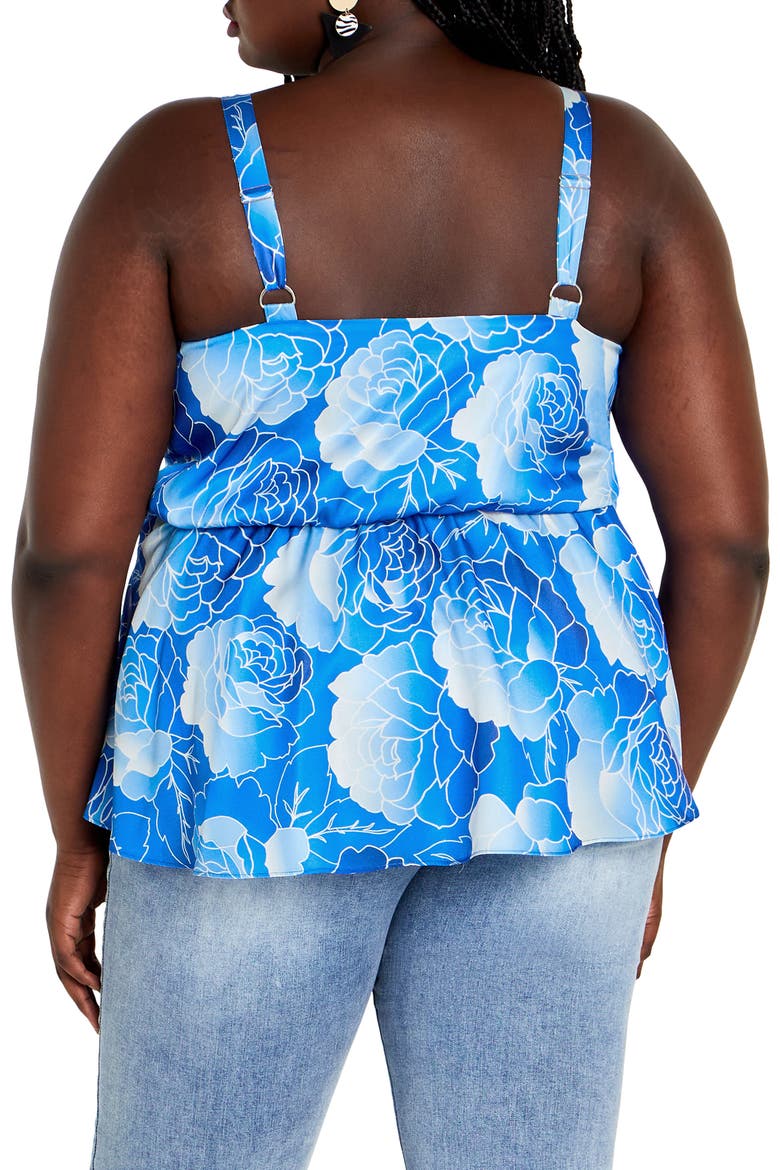 Serena Twist Floral Tank, Alternate, color, BLUE PRINT