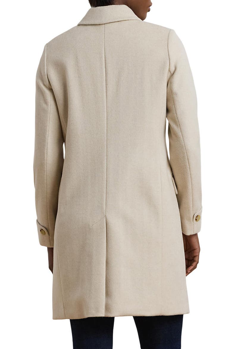 Wool Blend Reefer Coat, Alternate, color, CREAM/ BEIGE