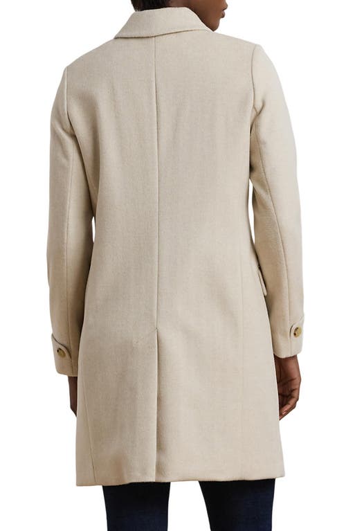 Ralph Lauren Lauren  Wool Blend Reefer Coat In Neutral