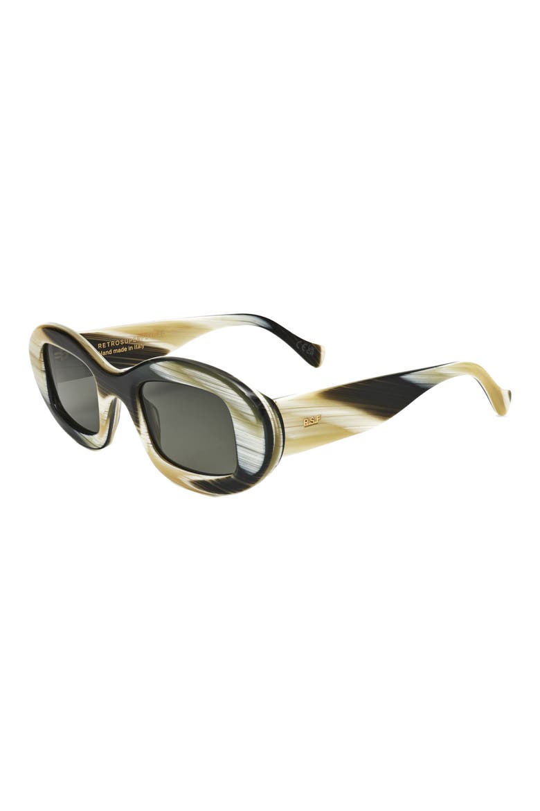 50mm Oval Sunglasses, Alternate, color, TORT